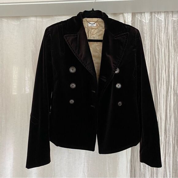 Vintage Paul Smith Black Velvet Double Breasted Blazer - Picture 2 of 12